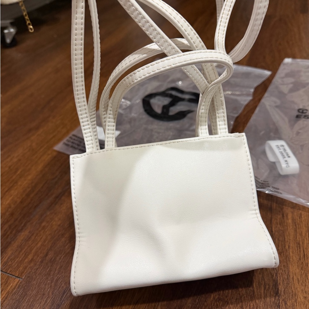 Telfar White Mini Shopping Bag - Picture 5 of 8